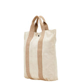 エルメス ニューフールトゥ カバス ハンドバッグ トートバッグ ベージュ ブラウン キャンバス レディース HERMES 【中古】